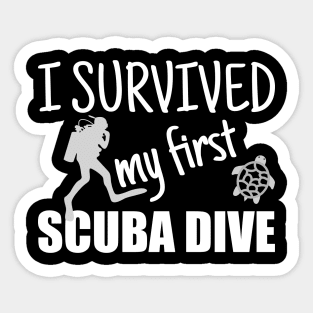 Scuba Diving Survived First Dive Sticker